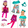 ZITA ELEMENT 24 Pcs American Doll Clothes for 18 inch Doll Clothes and Accessories - Doll Clothing Outfits Dress Swimsuits Tights for 18 Inch Dolls