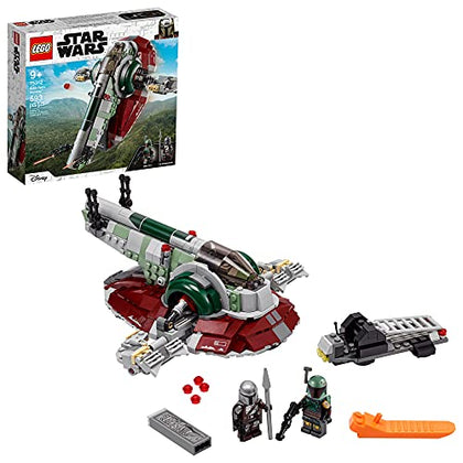 LEGO Star Wars Boba Fett Starship 75312 Building Toy - Mandalorian Model Set Featuring Iconic Starfighter with Rotating Wings and 2 Minifigures, Fun and Imaginative Build for Kids Age 9+