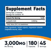 Nutricost D-Aspartic Acid (DAA) Capsules 3000mg Per Serving (180 Capsules) - Non-GMO (Expiry 12/31/2026)