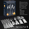 45-Piece Silverware Flatware Cutlery Set Service for 8, Durable 18/0 Stainless Steel Tableware in Ergonomic Design Size and Weight, Dishwasher Safe