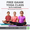 Gaiam Kids Yoga Mat Exercise Mat, Yoga for Kids with Fun Prints - Playtime for Babies, Active & Calm Toddlers and Young Children, Animal Surprise, 3mm, 60