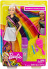 Barbie Doll, Rainbow Sparkle Hair with Extra Long 7.5-Inch Blonde Rainbow Hair, Sparkle Gel & Comb with Styling Accessories