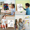 GINMIC Magnetic Letters and Numbers with Easel for Kids/Toddlers, Magnetic Whiteboard & Chalkboard w/Dry Erase Markers, ABC Magnets Alphabet Letters Learning Set, Classroom Home Education Toys