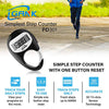 iGANK Simple Walking Pedometer 3D Step Counter for Men Women Kids (Black)