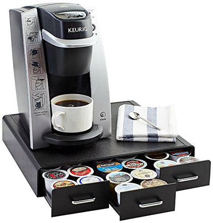 Amazon Basics Coffee Pod Storage Drawer for K-Cup Pods, 36 Pod Capacity, Black