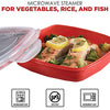 Microwave Vegetable Steamer for Cooking Food Basket Rice Veggie Microwavable Cooker Pot Exultimate