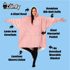 THE COMFY Original | Oversized Microfiber & Sherpa Wearable Blanket, Seen On Shark Tank, One Size Fits All (Blush)