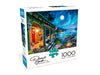 Buffalo Games - Darrell Bush - Moonlight Lodge - 1000 Piece Jigsaw Puzzle , Blue