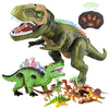 2 Sets Electronic Dinosaur Toy,BFUNTOYS Remote Control and Walking Toys for Kids 3 4 5 6 7 8+Years Old Boys Girls with Dance&Fight Mode, Roar&Light,Big Robot T-Rex Gifts Toddler