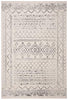 SAFAVIEH Tulum Collection Accent Rug - 2' x 5', Ivory & Grey, Moroccan Boho Distressed Design, Non-Shedding & Easy Care, Ideal for High Traffic Areas in Entryway, Living Room, Bedroom (TUL268A)