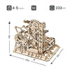 ROKR 3D Wooden Puzzles Marble Run Set - Mechanical Model Kit for Adults DIY Roller Coaster Toys Gifts for Boys/Girls (Marble Fortress)