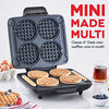 DASH Multi Mini Waffle Maker: Four Mini Waffles, Perfect for Families and Individuals, 4 Inch Dual Non-stick Surfaces with Quick Release & Easy Clean - Graphite