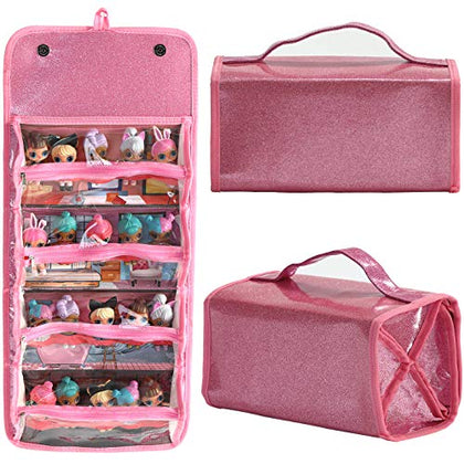 Leeche Storages & Display Case for Dolls Compatible with All LOL Surprise Dolls,Easy Carrying Storage Organizer Clear View Case(Dolls Not Includ)