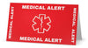 Red Medical Condition and Emergency Contact ID Wallet Card Folding, Medical Alert Card (5 Pack)