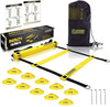 POWER GUIDANCE Agility Ladder (20 Feet) with Cones for Speed Agility Training & Quick Footwork Exercise - Soccer & Football Training Equipment for Adults, Youth & Kids (Yellow)