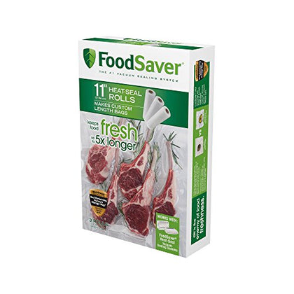 FoodSaver Vacuum Sealer Bags, Rolls for Custom Fit Airtight Food Storage and Sous Vide, 11