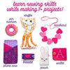 Craft-tastic Learn to Sew Kit - 7 Fun Projects and Reusable Materials to Teach Basic Sewing Stitches, Embroidery & More--Ages 7+