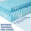 SINWEEK 2 Inch Mattress Topper 5-Zone Memory Foam Mattress Topper Pressure Relieve Soft Mattress Pad, CertiPUR-US Certified, Twin Size Blue