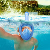 QingSong Kids Snorkel Mask Full Face, Snorkeling Set with Camera Mount, 180 Degree Panoramic View Snorkeling Gear Anti-Fog Anti-Leak