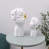 Notakia Home Decor Statues Sculptures Decoration Resin Figure Gift (White 2pcs)