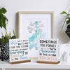 4 Pieces Inspirational Quotes Desk Decor Wood Block Plaque Positive Wooden Table Signs Decorative Wood Table Sign Centerpiece for Women Desk Office Decor Party Table Accessories (Cute Style)