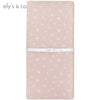 Elys & Co. Changing Pad Covers?Cradle Sheets 2-Pack - Combed, 100% Jersey Cotton for Baby Girl - Rosewater Pink, Pin Dots & Gingko Leaves