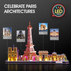 CubicFun 3D Puzzles for Kids Ages 8-10 LED Paris Cityline, Toys for Kids Arts and Crafts for Kids Ages 8-12 STEM Projects for Kids Ages 8-12 Gifts for Girls Boys Xmas Gifts for Kids Christmas Decor