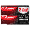 Colgate Optic White with Charcoal Whitening Toothpaste, Cool Mint Flavor, Safely Removes Surface Stains, Enamel-Safe for Daily Use, Teeth Whitening Toothpaste with Fluoride, 2 Pack, 4.2 Oz Tube