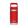 YETI Rambler Jr. 12 oz Kids Bottle, with Straw Cap, Canyon Red