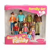 Sweet Li'l Family Dollhouse People Set of 9 Action Figure Set - Grandpa, Grandma, Mom, Dad, Sister, Brother, Toddler, Twin Boy & Girl