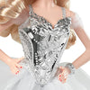 Barbie Signature 2021 Holiday Doll (12-inch, Blonde Wavy Hair) in Silver Gown, with Doll Stand and Certificate of Authenticity, Gift for 6 Year Olds and Up