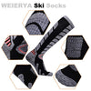 WEIERYA Ski Socks 2 Pairs Pack for Skiing, Snowboarding, Cold Weather, Winter Performance Socks Black Small