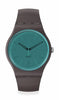 Swatch Unisex Casual Brown Watch Bio-sourced Material Quartz Dark Duality