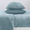 Extra Soft Velvet Plush Twin Micro Fleece Sheet Set | Deluxe Microplush Non Pilling Sheets, Deep Pocket | Lavish Sherpa Velvet Luxe Collection by Great Bay Home (Twin, Blue Surf)