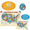 The Learning Journey Lift & Learn Puzzle - USA Map Puzzle for Kids - Preschool Toys & Gifts for Boys & Girls Ages 3 and Up - United States Puzzle for Kids - Award Winning Toys