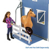 Breyer Horses Freedom Series Deluxe Country Stable & Wash Stall with Freedom Series Horse | 6 Piece Barn Playset Toy | 1:12 Scale Figurine | Model #61149 , Blue