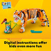 LEGO Creator 3 in 1 Majestic Tiger Building Set, Transforms from Tiger to Panda or Koi Fish Set, Animal Figures, Collectible Building Toy, Gifts for Kids, Boys & Girls 9 Plus Years Old, 31129