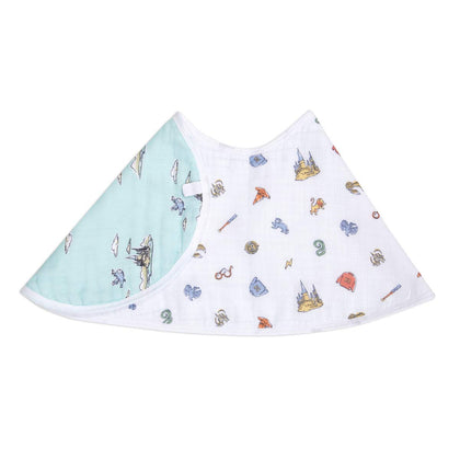 aden + anais Burpy Bib; 100% Cotton Muslin; Soft Absorbent 4 Layers; Multi-Use Burp Cloth and Bib; 22.5