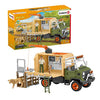 Schleich Wild Life 10-piece Animal Rescue Toy Truck with Ranger and Animals Playset for Kids Ages 3-8 Multicolore, 11 x 39 x 23 cm