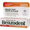 Benzodent Dental Pain Relieving Cream for Dentures and Braces, Topical Anesthetic, 0.25 Ounce Tube