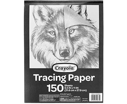 Crayola Tracing Paper 8 1/2 X 11, Transparent Vellum Paper for Tracing Pads, 150 Sheets [Amazon Exclusive]