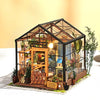 Rolife DIY Miniature Dollhouse Kit,Green House with Furniture and LED,Wooden Dollhouse Kit,Best Birthday and Valentine's Day Gift for Women and Girls