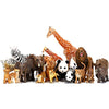 Safari Animals Figures Toys 20 Piece, Realistic Plastic Animals Figurines, African Zoo Wild Jungle Animals Playset with Elephant, Giraffe, Lion, Tiger for Kids Party Supplies Cake Topper