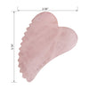 Gua Sha Facial Tool Comb Edge Gua Sha Tool Guasha Scraping Tool Rose Quartz Gua Sha Comb Gua Sha Scraping Massage Tool Guasha Board for SPA Acupuncture Therapy Unique Comb Edge Gua Sha Board (Heart)