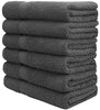 Pleasant Home Bath Towels Set of 6 (24 x 50) 100% Cotton, 500 GSM | Lightweight, Soft & Absorbent Luxury Towels for Bathroom | for Gym, Pool & Spa | 6 Pack, Grey