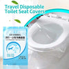 EGV-50 Pieces Disposable Plastic Toilet Seat Cover Waterproof, WC Cushion Toilet Cushion for Baby Pregnant Mom, Independent Packaging Suitable for Travel