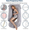 Elover Pregnancy Must Haves Pregnancy Pillow U-Shaped Full Body Maternity Support Pillow for Pregnant Women with Replaceable and Washable Velvet Cover Size 57