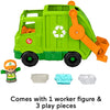 Fisher-Price Little People Musical Toddler Toy Recycling Truck Garbage Vehicle with Figure for Pretend Play Ages 1+ Years