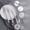 Dinner Forks,Set of 16 Top Food Grade Stainless Steel Silverware Forks,Table Forks,Flatware Forks,8 Inches,Mirror Finish & Dishwasher Safe,Use for Home,Kitchen or Restaurant