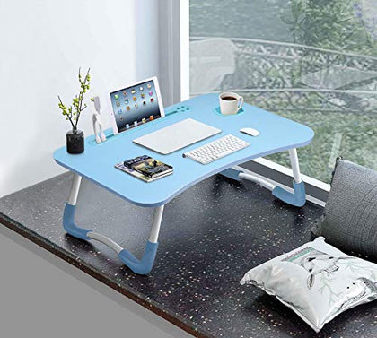 Slendor Laptop Desk Foldable Bed Table Folding Breakfast Tray Portable Lap Standing Desk Notebook Stand Reading Holder for Bed/Couch/Sofa/Floor